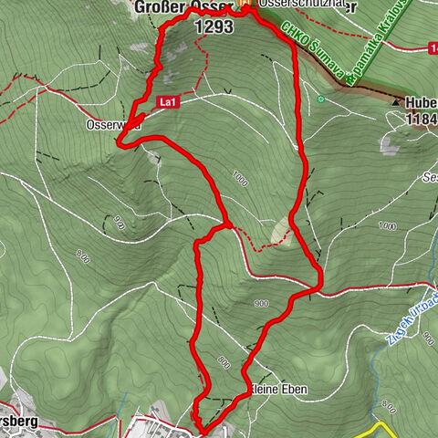 Kl. und gr. Osser über Südgrat (Osserwampe) ab Lohberg (Rundweg)
