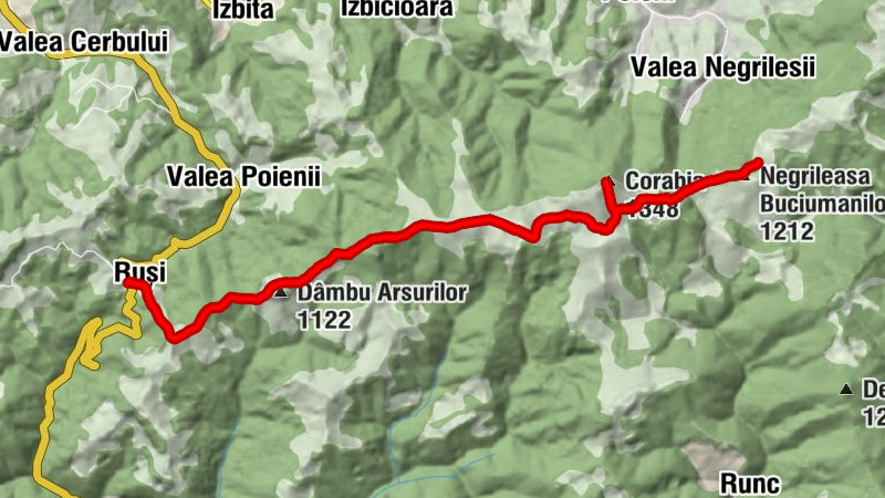Ruși - Dâmbu Arsurilor - Corabia - Negrileasa Buciumanilor