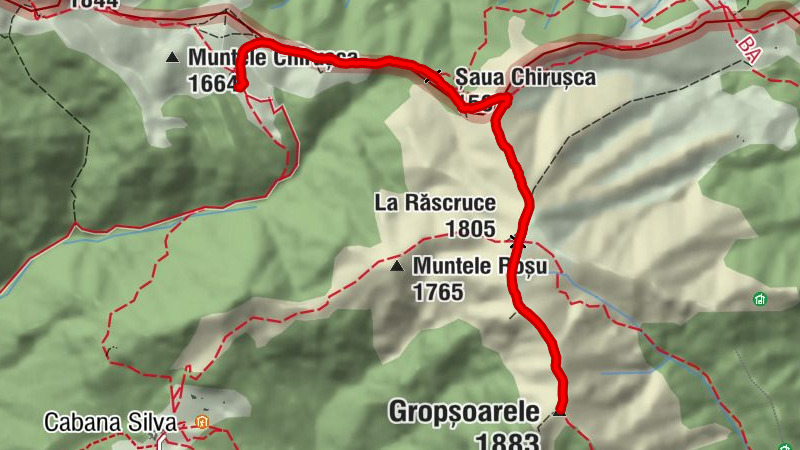 Cabana Vârful Ciucaș - Șaua Gropșoarele - La Răscruce - Gropșoarele