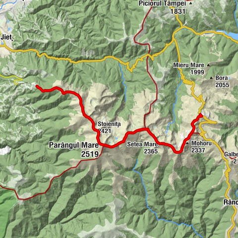 Cărbunele - Setea Mare - Parângul Mare - Cabana Parâng