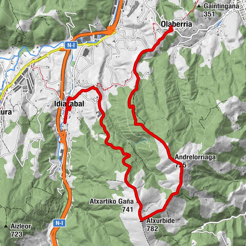 Olaberria - Atxurbide - Atxartiko Gaña - Idiazabal