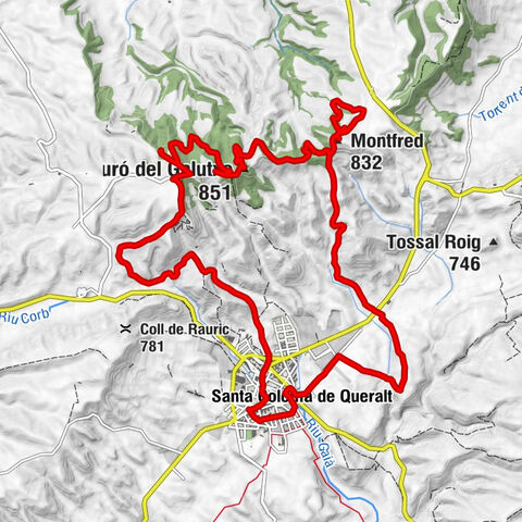 Santa Coloma de Queralt - Sant Jaume de Montargull - Turó del Galutxo - Montfred