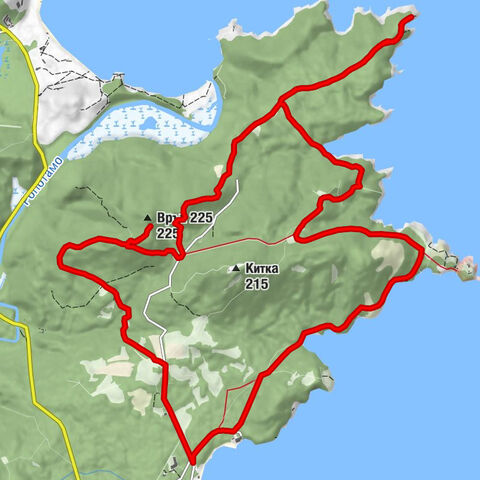 Бургас - Беглик Таш - нос Коракя - Връх 225