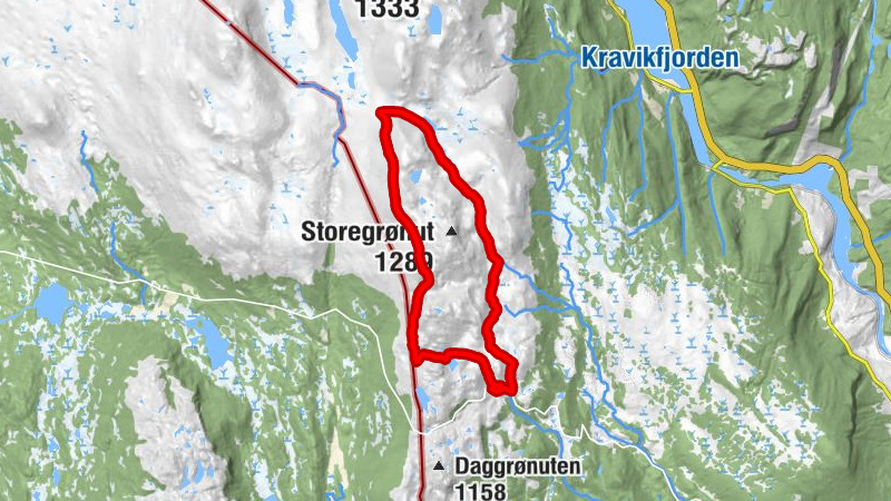 Killingdalen - Slepeskardet - Rustnuten - Rollag