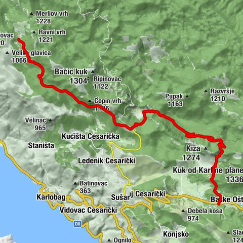 Planinarsko sklonište Skorpovac - Planinarski dom Ravni dabar - Grabar - Baške Oštarije