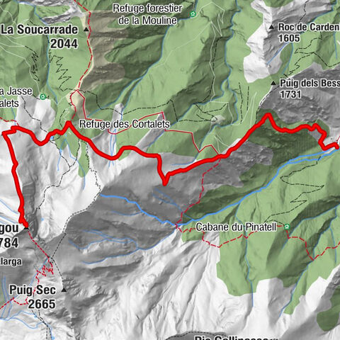 Los Masos - Refuge des Cortalets - Pic Joffre - Pic du Canigou