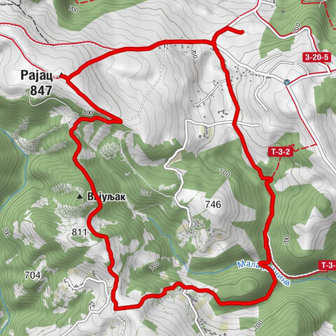 Јевремовац - Рајац - видиковац Рајац