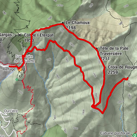 Gite - Refuge - Croix de Rougny - Tête de la Pale Traversière - Le Chamoux