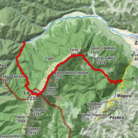 Panorama Pietrei Craiului - La Om - Vârful dintre Țimbale - Fântâna lui Botorog