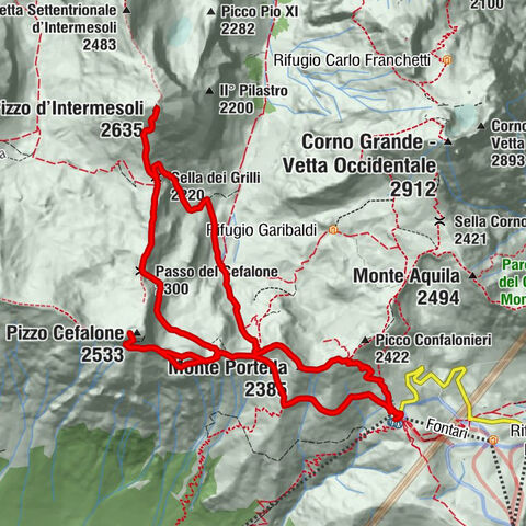 Chiesetta della Madonna della Neve - Pizzo Cefalone - Pizzo d'Intermesoli - Monte Portella
