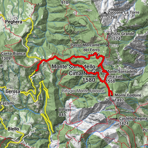 Bura - Monte Foldone - Monte Sornadello cima sud - Monte Sornadello Cima Nord