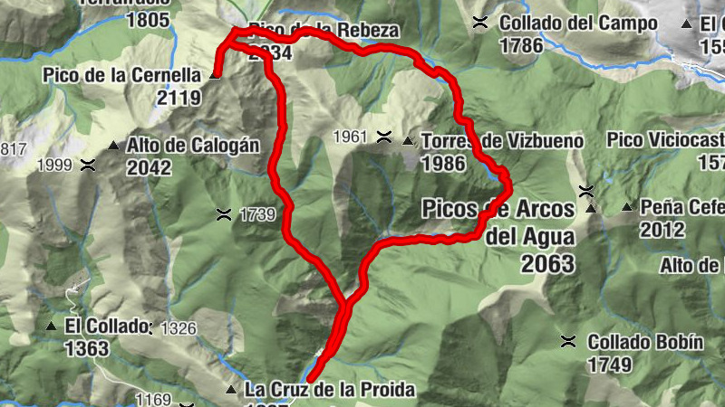 Mesón Aguzo - Alto de Fuentesfrías - Pico de la Rebeza - Pico de la Cernella