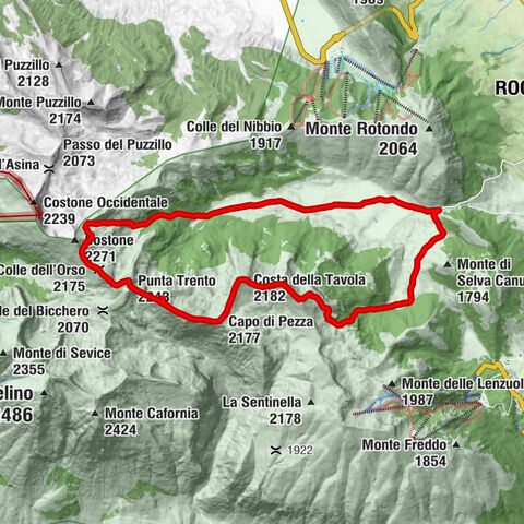 Vado di Pezza - Costa della Tavola - Punta Trieste - Punta Trento