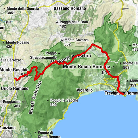 Oriolo Romano - Monte Raschio - Trevignano Romano - Chiesa di Santa Caterina