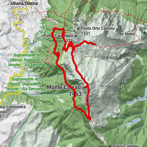 Ulìana/Oliena - Monte Corrasi - Cuile Tuones - Monte Maccione