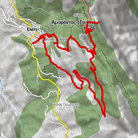 Ελάτη - Κοκκινος Βράχος - Κώστα - Αμαράντος (Τσιόκι)
