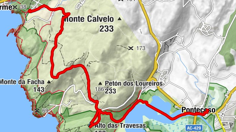 Corme Aldea - Gondomil - Alto das Travesas - Capela da Santa Mariña