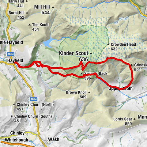 Hayfield - Kinder Low - Grindslow Knoll - Hill Houses