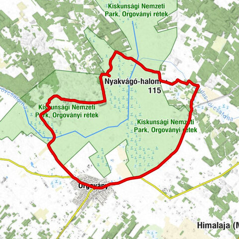 Orgovány - Nyakvágó-halom - Regős Vendéglő - Református templom