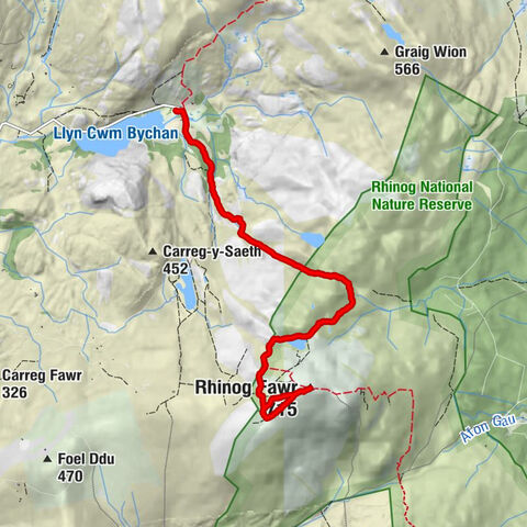Llanbedr - Bwlch Tyddiad - Rhinog Fawr