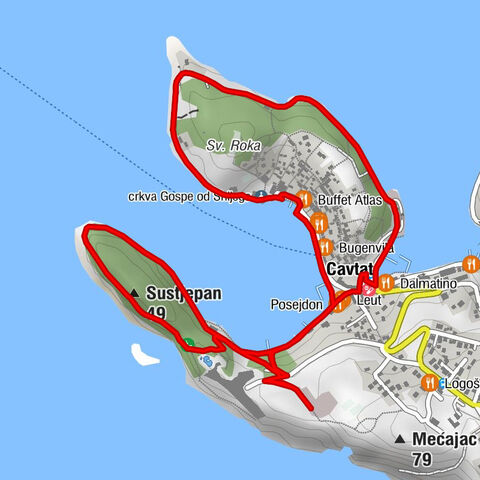 Cavtat - Sustjepan - crkva svetog Nikole - crkva Gospe od Snijega