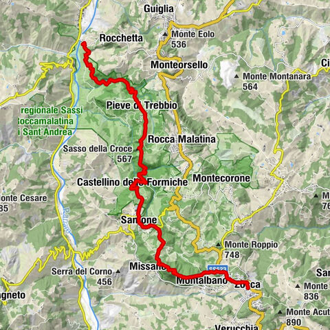 Guiglia - Sasso della Croce - Monte della Riva - Zocca