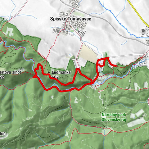 Spišské Tomášovce - Salaš Čingov - Lesnica - Ľudmanka