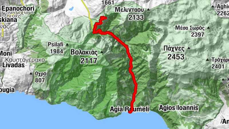 Καταφύγιο Καλλέργη - Κουκουλέ - Αγιος Νικόλαος - Αγία Ρουμέλη