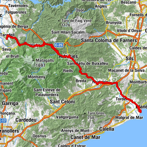 Taradell - El Molí de la Barita - la Solana - Coll de Ravell