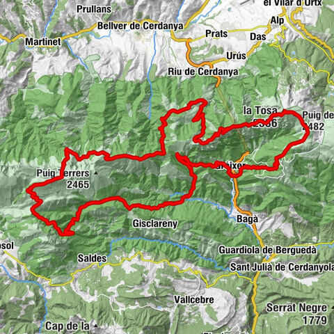 Refugi de Rebost - Puig de Comabella - la Tosa - Penyes Altes de Moixeró