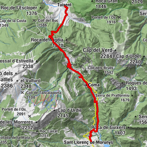 Sant Llorenç de Morunys - la Coma - Coll de Port - Tuixent
