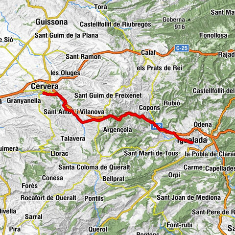 Cervera - Santa Maria - Sant Cristòfol - Igualada