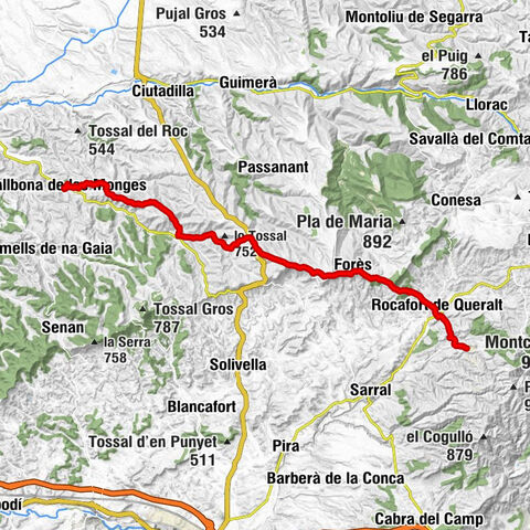 Santa Maria - Turó de l'Isidre - la Torre - Montbrió de la Marca