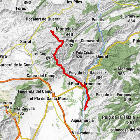 Montbrió de la Marca - Puig de Comaverd - el Cogulló - Cal Mosso
