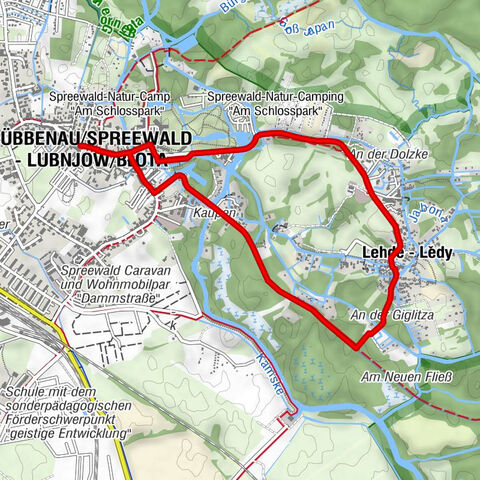 Lübbenau/Spreewald - Lubnjow/Błota - Lehde - Lědy - Sankt-Nikolai-Kirche