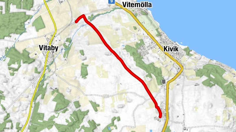 Södra Mellby kyrka - Södra Mellby - Hjälmaröd - Simrishamns kommun