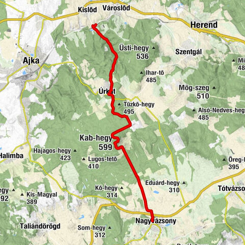 Várcsárda - Kab-hegy - Bányatelep