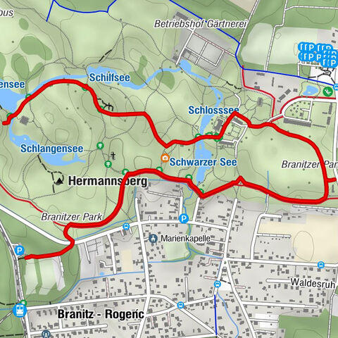 Branitz - Rogeńc - Cottbus - Chóśebuz