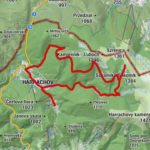 Ryžoviště - Harrachov - Vosecká bouda - Mumlavská Bouda