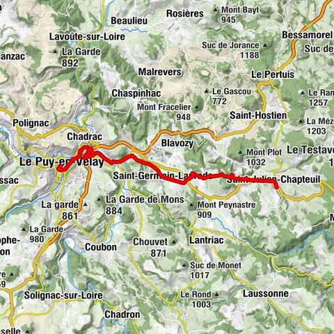 Le Puy-en-Velay - Brives-Charensac - De La Loire - Saint-Julien-Chapteuil