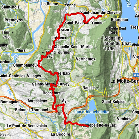 Saint-Jean-de-Chevelu - Col de la Lattaz - Notre-Dame du Banchet - Lépin-le-Lac