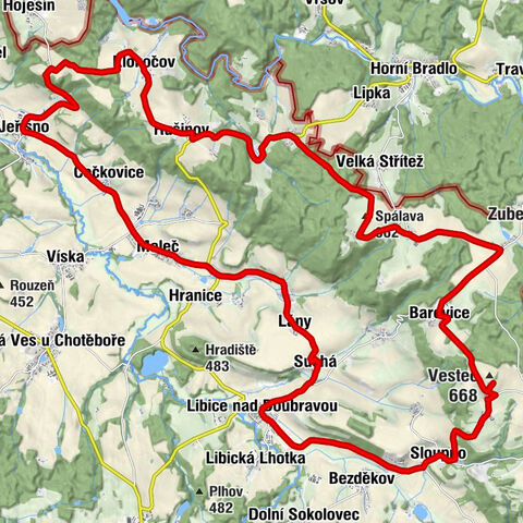 kostel sv. Jiljí - Libice nad Doubravou - Hostinec u Bambuchů - Spálava