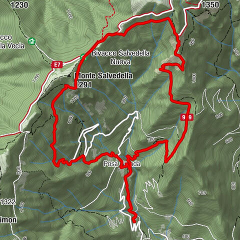 Madonna del Carmine - Posa Granda - Monte Salvedella - Bivacco Salvedella Nuova