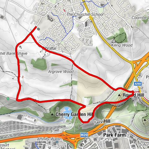 Hawkinge - Gibraltar - Folkestone - Castle Hill