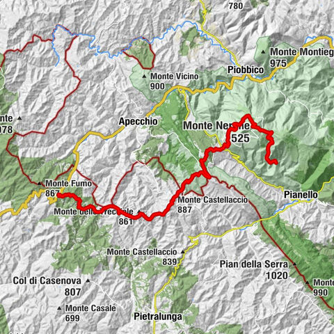 Città di Castello - Monte Castellaccio - Monte Nerone - Pieia