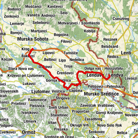 Murska Sobota - Kapela Marije Snežne - Cerkev sv. Donad - Lendavske Gorice / Lendvahegy