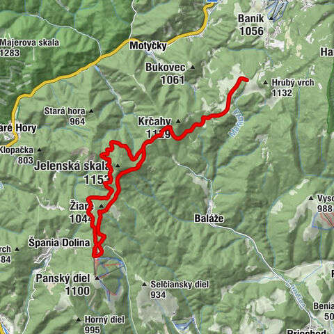 Baláže - Izbica - Panské - Špania Dolina