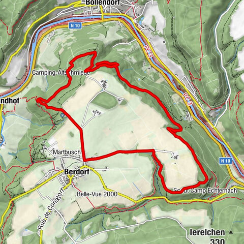 Berdorf - Berdorfer Casselt - Source Weilerbach - Halsbaach