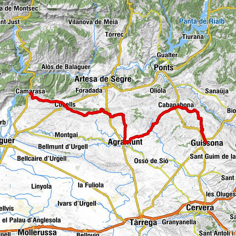Guissona - la Creu de Condomines - Tossal de Sant Roc - Camarasa