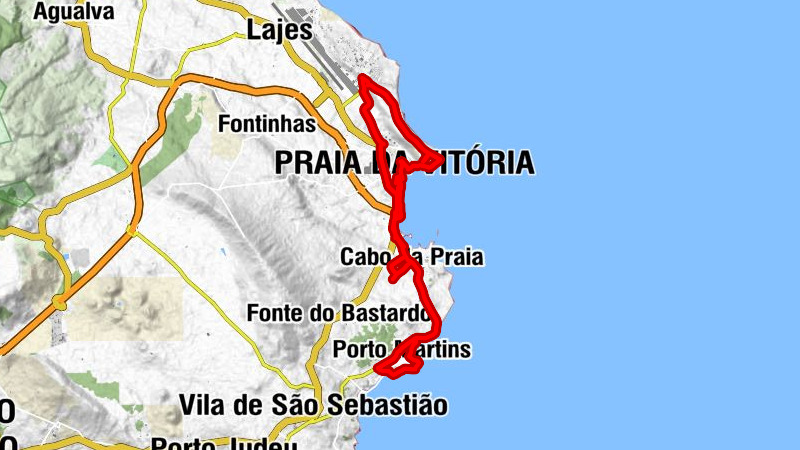 Cabo da Praia - Igreja do Senhor Santo Cristo das Misericórdias - Igreja do Porto Martins - Praia da Vitória